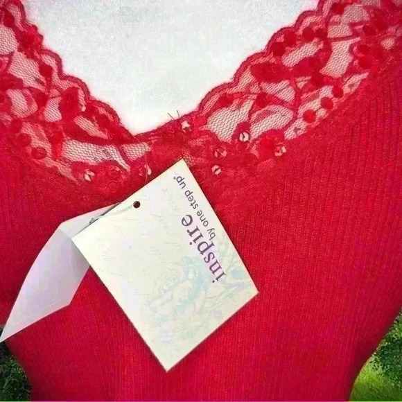 Y2K Sweatshirt Beaded Red NWT Long Sleeve - Picture 6 of 8